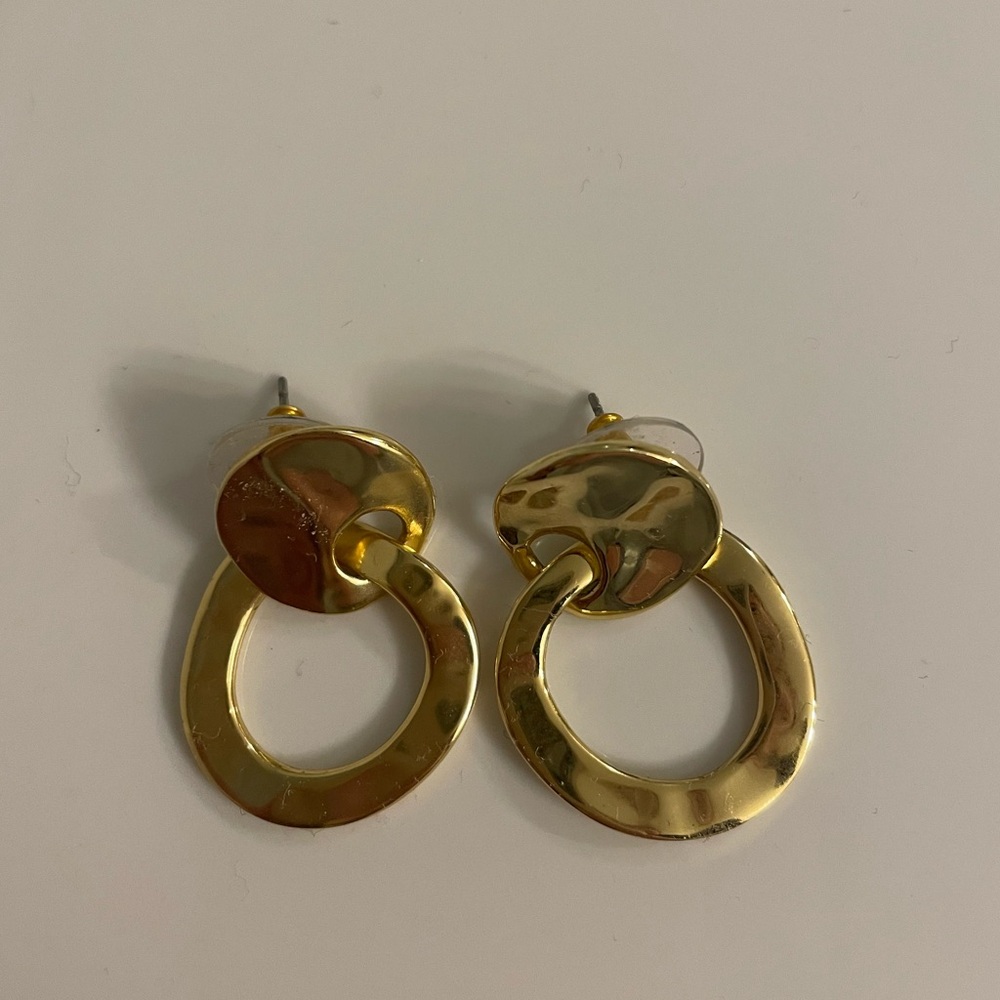 Madewell Gold Plated Circle Earrings